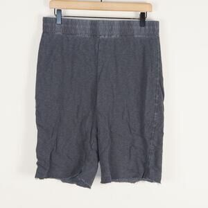 James Perse French Terry Boyfriend Pigment Gray Cotton Shorts Womens Sz 2 / M